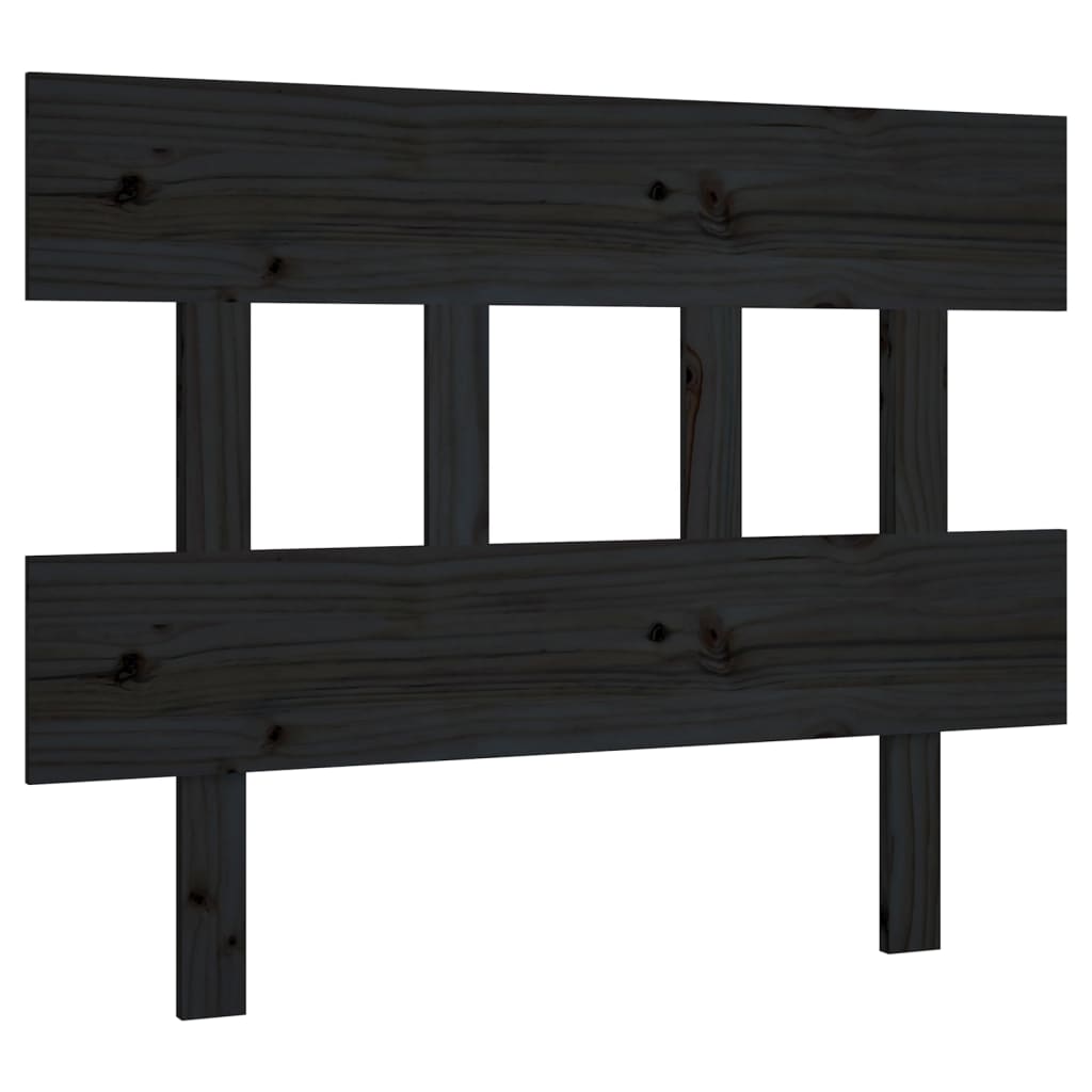 Vidaxl cabecero de cama madera maciza de pino negro 103,5x3x81 cm