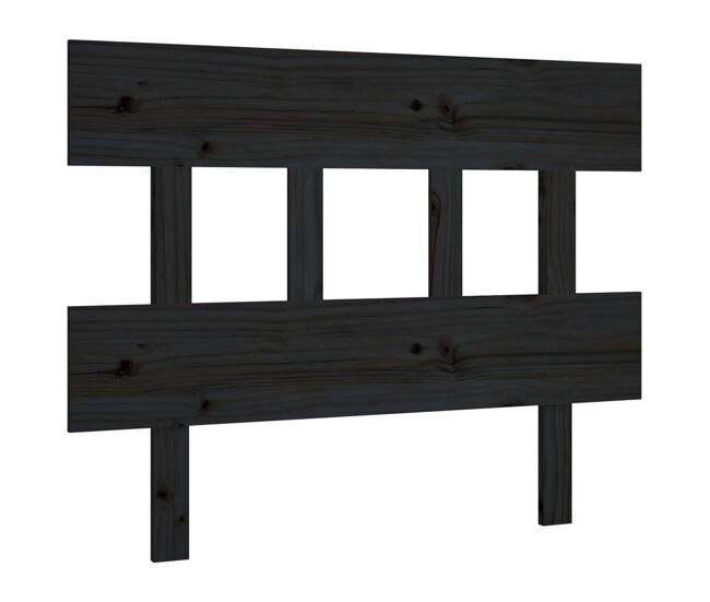 Vidaxl cabecero de cama madera maciza de pino negro 103,5x3x81 cm