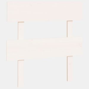 vidaXL Cabeceira de cama 93,5x3x81 cm pinho maciço branco