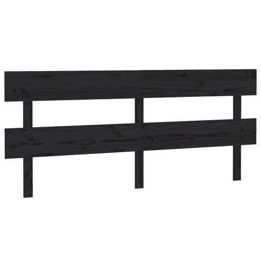 vidaXL Cabeceira de cama 184x3x81 cm pinho maciço preto vidaXL Cabeceira de cama 184x3x81 cm pinho maciço preto