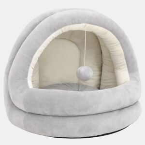 vidaXL Cama para gatos 50x50x45 cm cinzento e creme