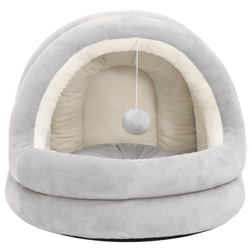 vidaXL Cama para gatos 50x50x45 cm cinzento e creme