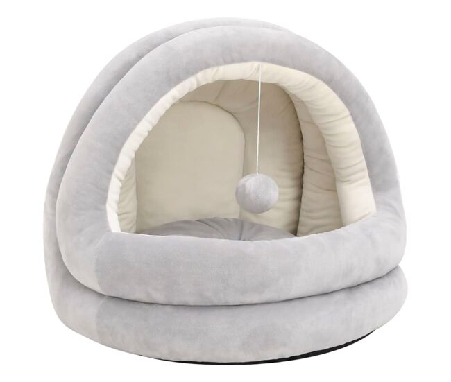 Vidaxl cama para gatos color crema y gris 40x40x35 cm