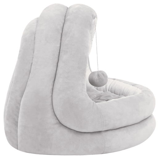 vidaXL Cama para gatos 40x40x35 cm cinzento e cor creme