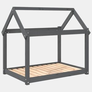 vidaXL Cama para cães 101x70x90 cm madeira de pinho maciça cinza