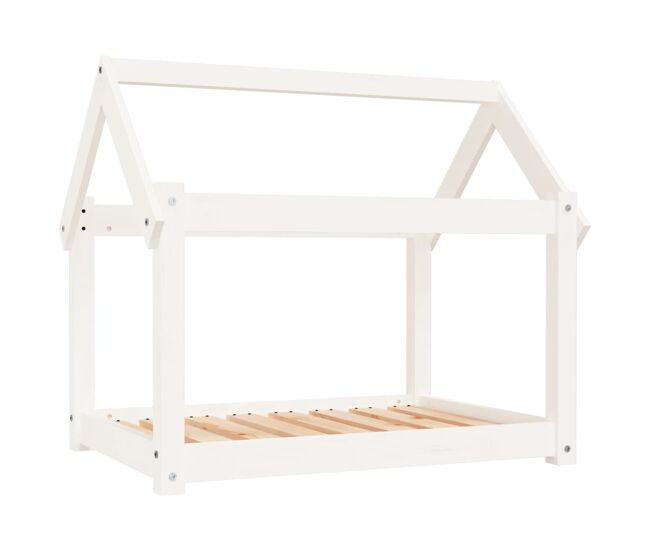 Vidaxl cama para perros madera maciza de pino blanco 81x60x70 cm