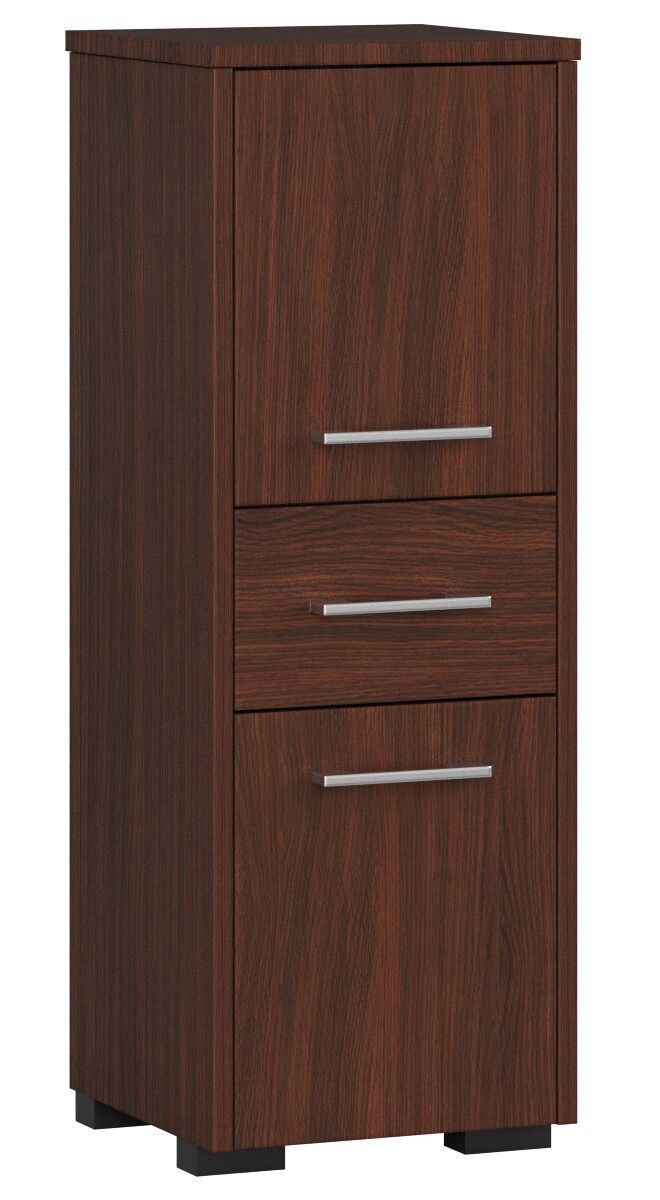 Columna de baño akord fin roble sonoma 30 cm 2 puertas 1 cajón color roble sonoma mate 3 estantes 30x30x85 cm