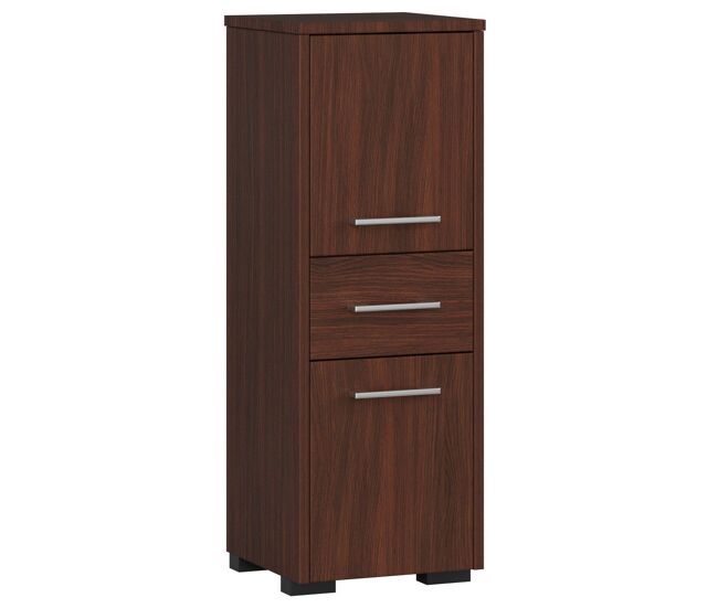 Columna de baño akord fin roble sonoma 30 cm 2 puertas 1 cajón color roble sonoma mate 3 estantes 30x30x85 cm