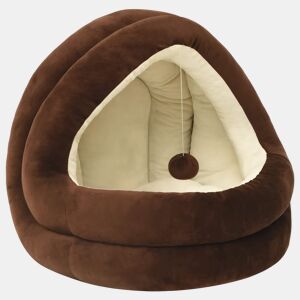vidaXL Cama para gatos 50x50x45 cm castanho e creme