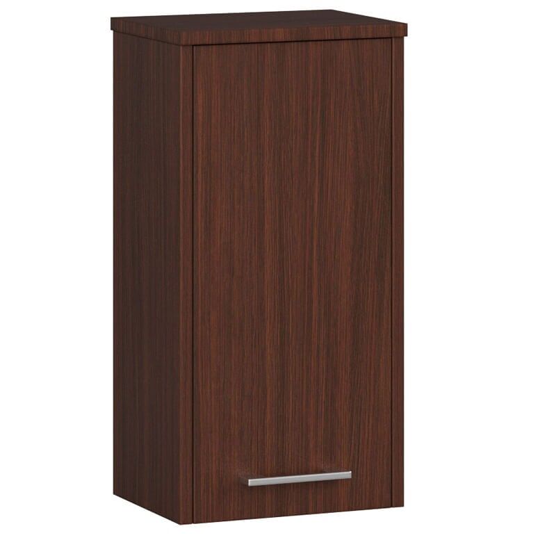 Armario de pared de baño akord fin wengué 30 cm 1 puerta color wengué mate 2 estantes 30x22,5x60 cm