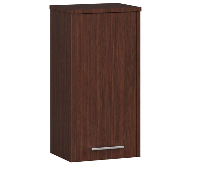 Armario de pared de baño akord fin wengué 30 cm 1 puerta color wengué mate 2 estantes 30x22,5x60 cm
