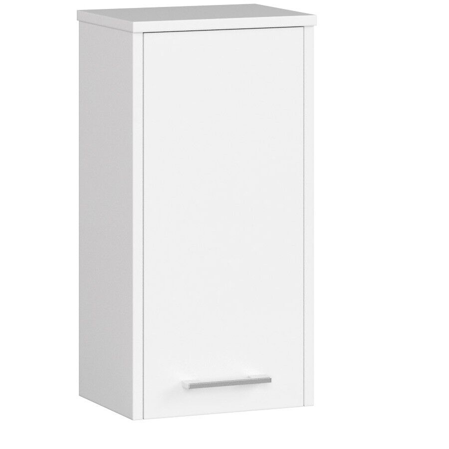 Armario de pared de baño akord fin blanco 30 cm 1 puerta color blanco mate 2 estantes 30x22,5x60 cm