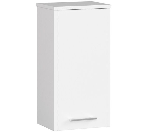 Armario de pared de baño akord fin blanco 30 cm 1 puerta color blanco mate 2 estantes 30x22,5x60 cm