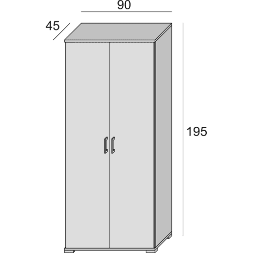 Armário multiuso com 2 portas com efeito madeira Armário multiuso com 2 portas com efeito madeira