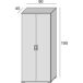 Armário multiuso com 2 portas com efeito madeira 90 Armário multiuso com 2 portas com efeito madeira 90 Blanco