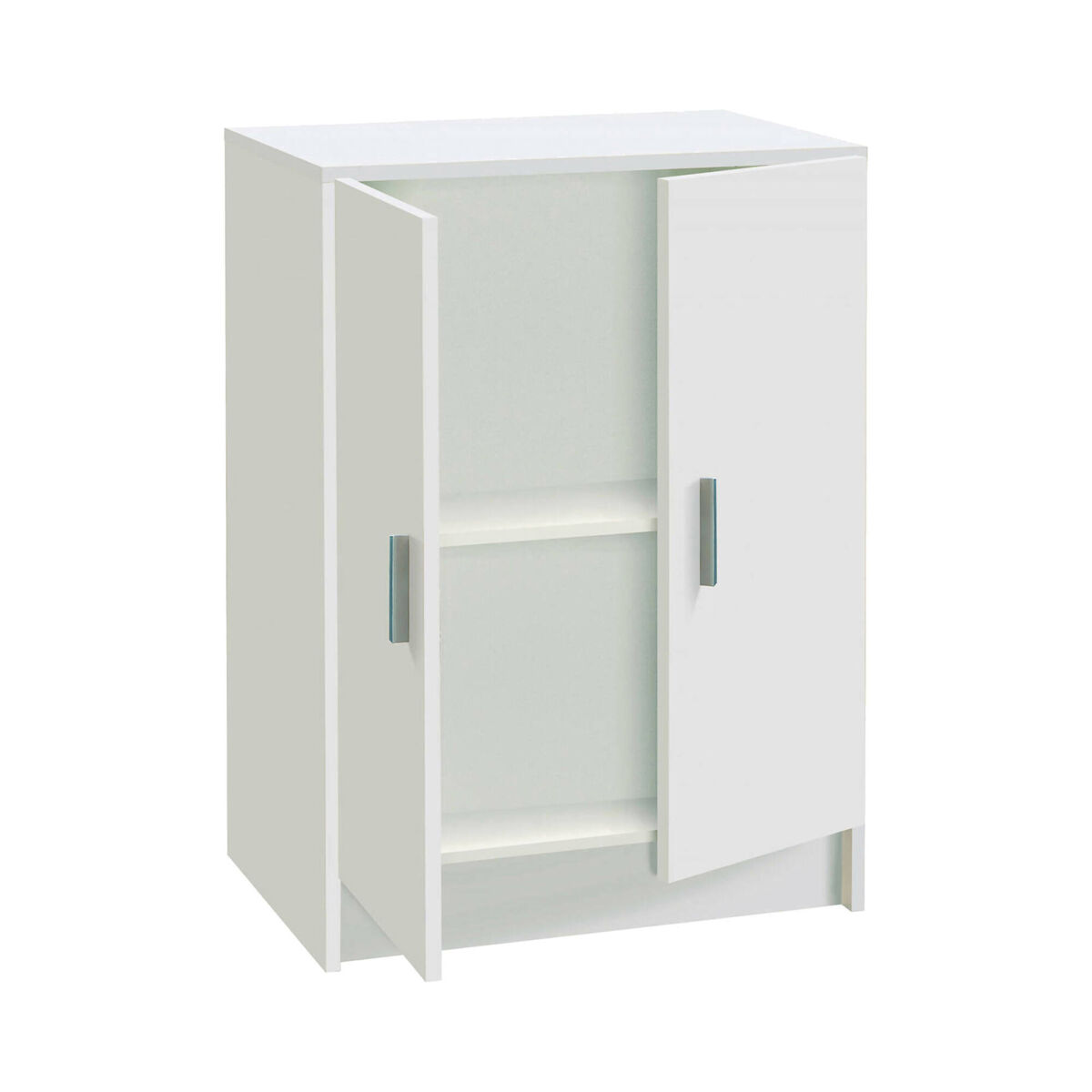 Armário multiuso com 2 portas com efeito madeira