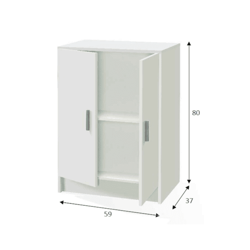 Armário multiuso com 2 portas com efeito madeira Armário multiuso com 2 portas com efeito madeira