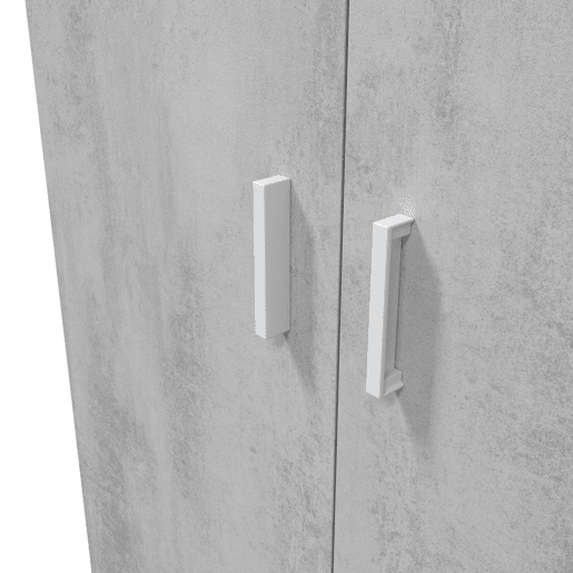 Armário multiuso com 2 portas com efeito madeira