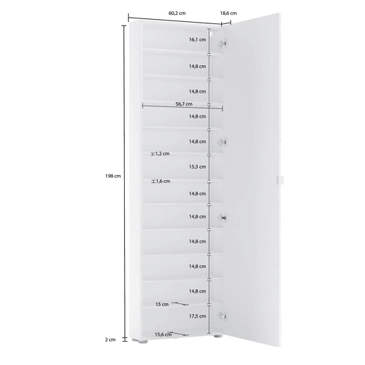 Armário multiuso com 1 porta efeito madeira