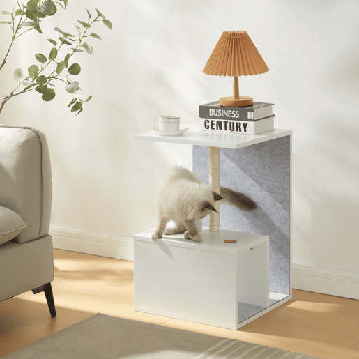 Mesa de apoio para poste de arranhar Masfjorden - Branco en.casa