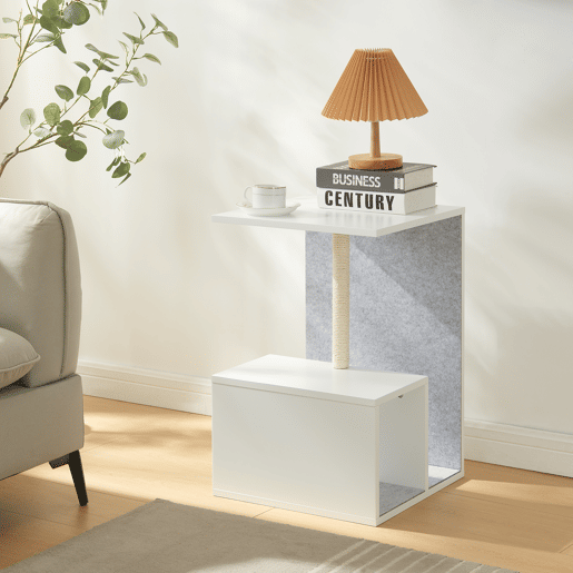 Mesa de apoio para poste de arranhar Masfjorden - Branco en.casa