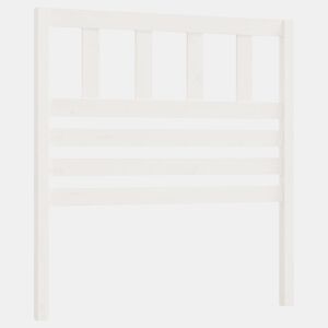 vidaXL Cabeceira de cama 81x4x100 cm pinho maciço branco