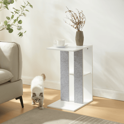 Mesa de apoio para animais de estimação LJUNGBY 58x40x30 cm - Branco en.casa