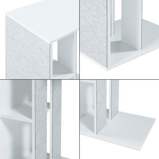 Mesa de apoio para animais de estimação LJUNGBY 58x40x30 cm - Branco en.casa