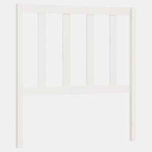 vidaXL Cabeceira de cama 81x4x100 cm pinho maciço branco
