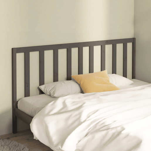 vidaXL Cabeceira de cama 206x4x100 cm pinho maciço cinzento vidaXL Cabeceira de cama 206x4x100 cm pinho maciço cinzento