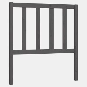 vidaXL Cabeceira de cama 106x4x100 cm pinho maciço cinzento