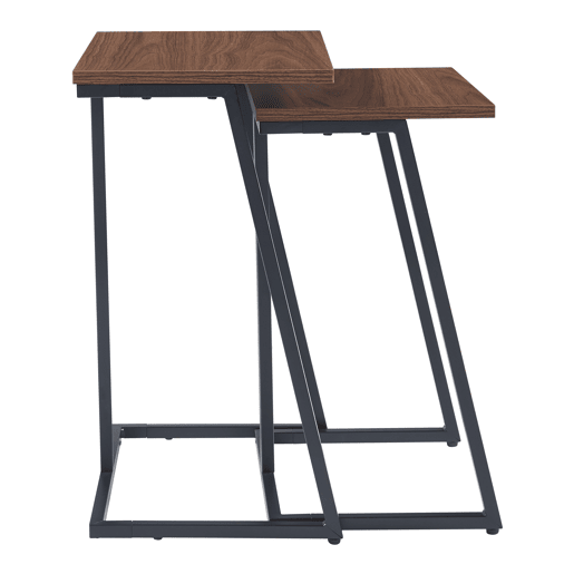 Conjunto de 2 mesas de encaixe Salem 40x30x56cm - efeito nogueira en.casa