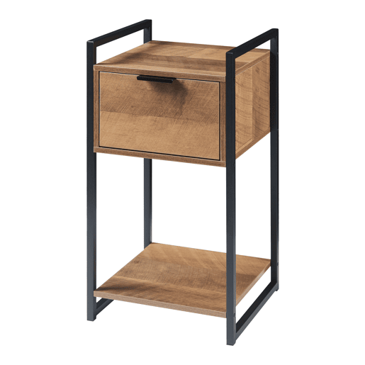 Mesa de apoio Namsskogan com gaveta 62x33x32cm - Efeito nogueira en.casa
