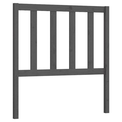 vidaXL Cabeceira de cama 96x4x100 cm pinho maciço cinzento