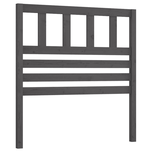 vidaXL Cabeceira de cama 96x4x100 cm pinho maciço cinzento