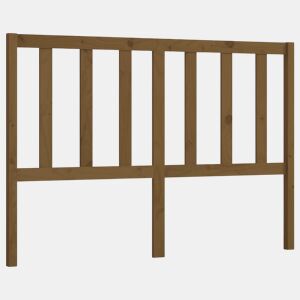 vidaXL Cabeceira de cama 166x4x100 cm pinho maciço castanho mel