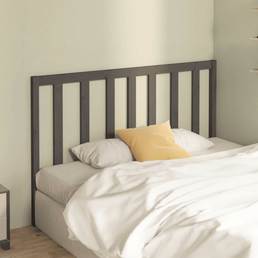 vidaXL Cabeceira de cama 146x4x100 cm pinho maciço cinzento vidaXL Cabeceira de cama 146x4x100 cm pinho maciço cinzento