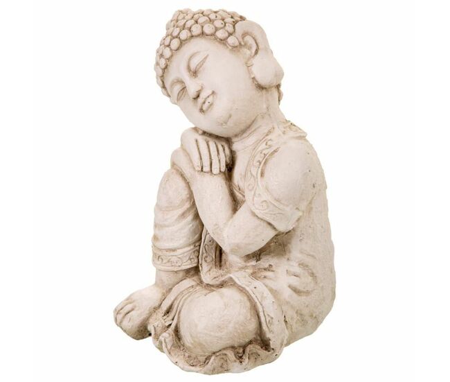 Figura decorativa alexandra house living gris poliresina buda 25 x 34 x 25 cm