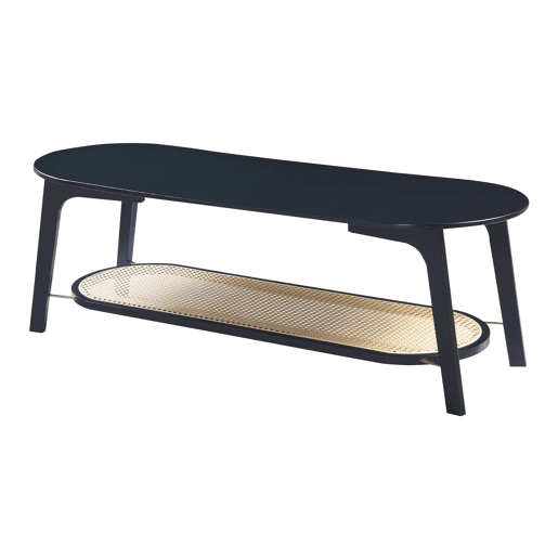 Mesa de centro Taivalkoski 120x43x40cm - PretoRattan en.casa