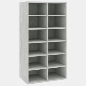 vidaXL Sapateira 54x34x100,5 cm derivados de madeira cinzento cimento