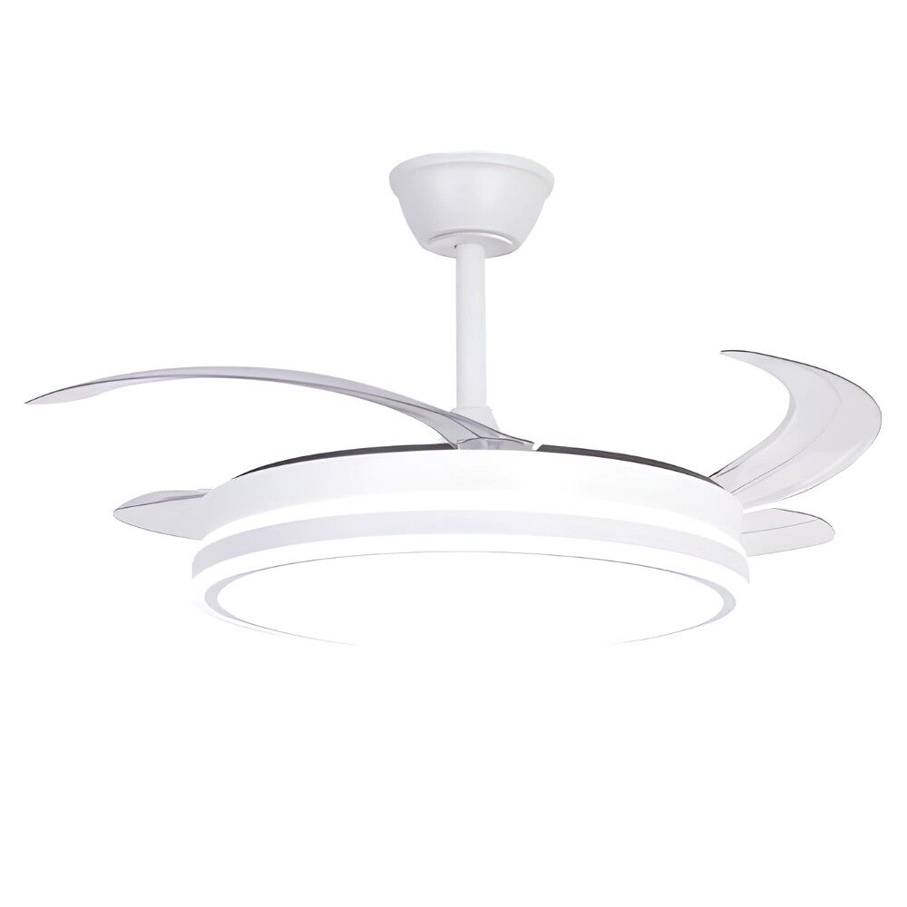 Ventilador De Techo Dc Eplus Blanco 50cm Led Cct Regulable Control Remoto Con Temporizador