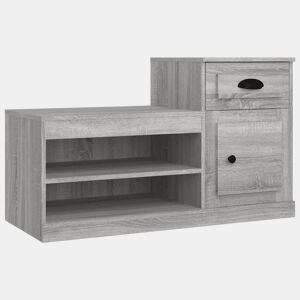vidaXL Sapateira 100x42x60 cm derivados de madeira cinzento sonoma