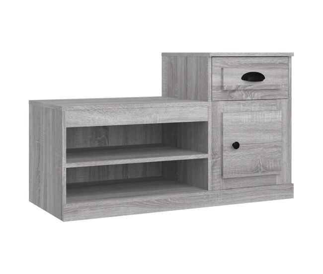 Vidaxl mueble zapatero madera contrachapada gris sonoma 100x42x60 cm