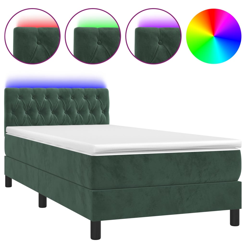 Cama box spring 100x200 Verde
