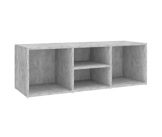 Vidaxl banco zapatero de contrachapada gris hormigón 105x35x35 cm