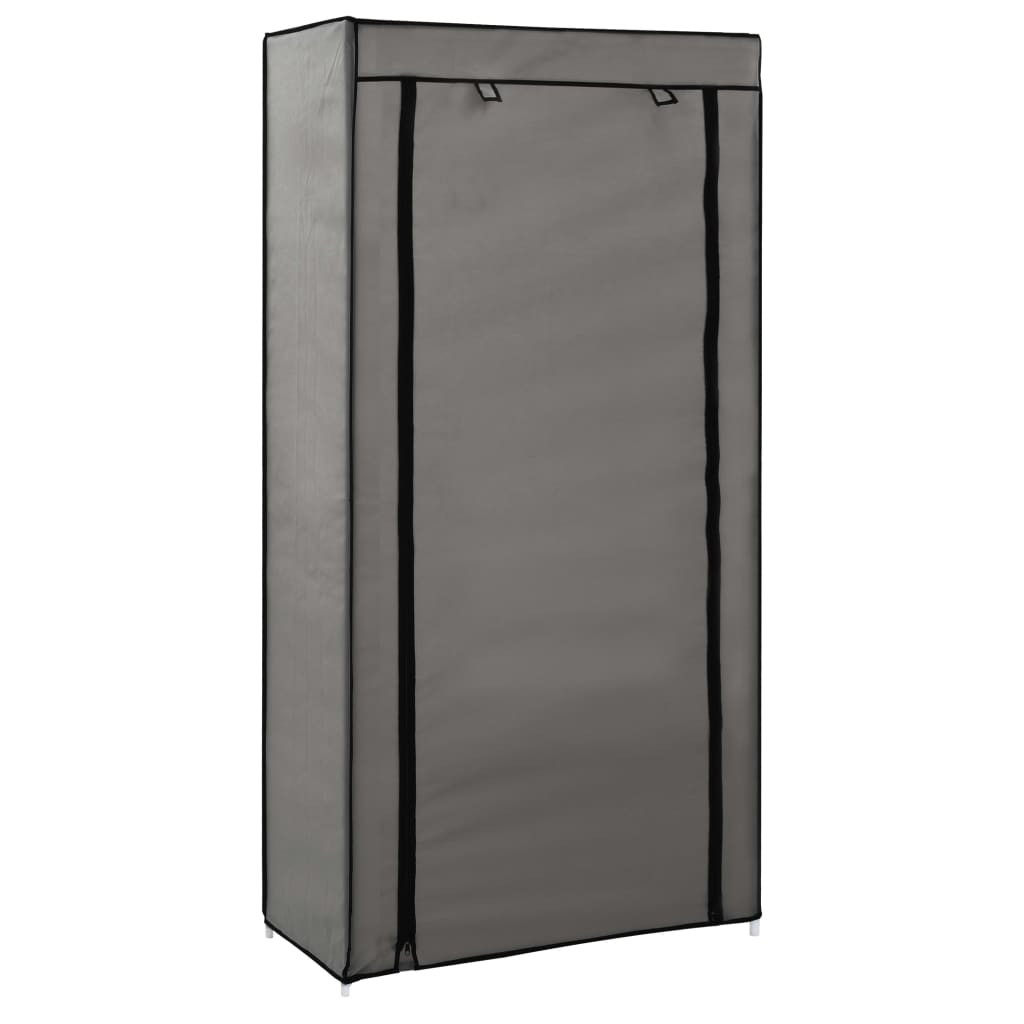 Vidaxl mueble zapatero con funda de tela gris 58x28x106 cm