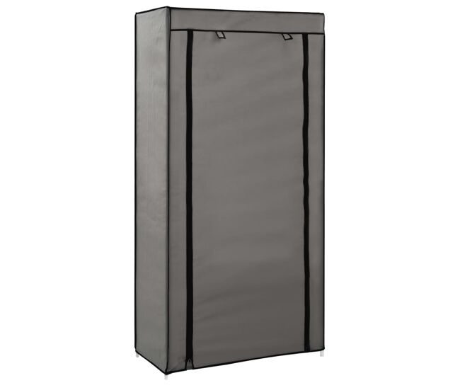 Vidaxl mueble zapatero con funda de tela gris 58x28x106 cm