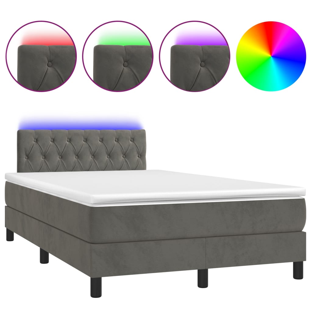 Cama box spring 120x200 Gris Oscuro