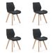 4x silla tapizada SJ.0159 4x silla tapizada SJ.0159 Negro