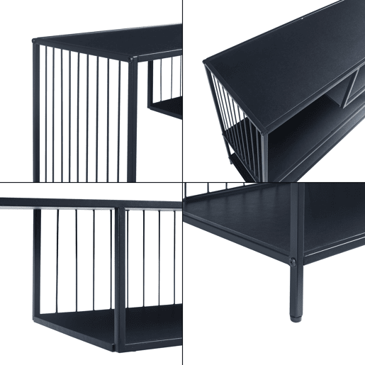 Mesa de Consola Oxelösund 120x33x80cm - Preto en.casa